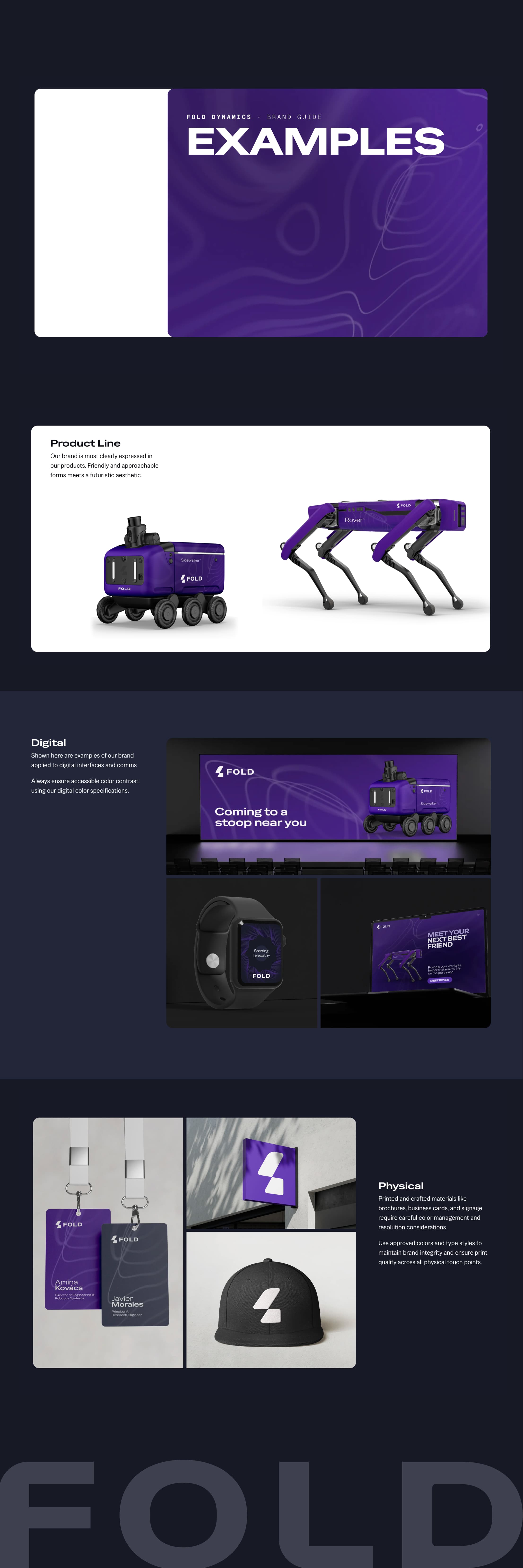 A preview of the Fold brand guidelines site